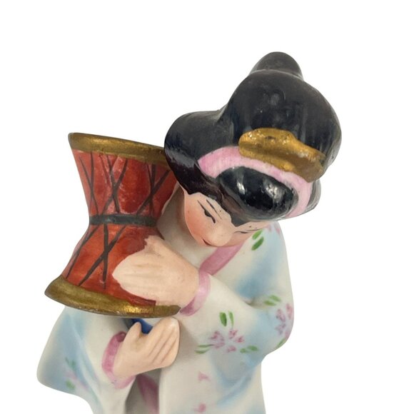 Vintage  Capodimonte Porcelain Japanese Geisha Figurine In Traditional Kimono Wi - Picture 5 of 14